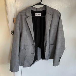 Steve Madden black and white checked blazer - L